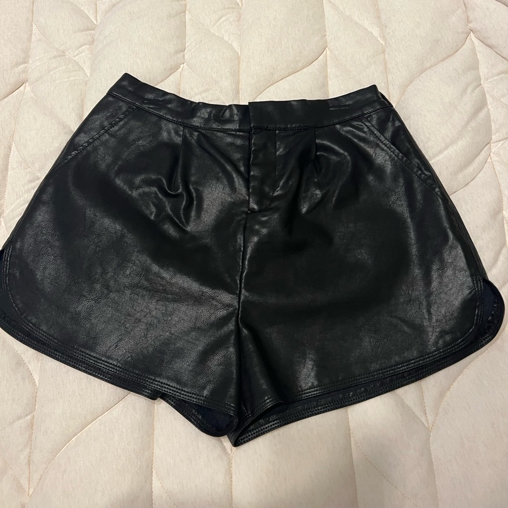 Grey Lab leather shorts